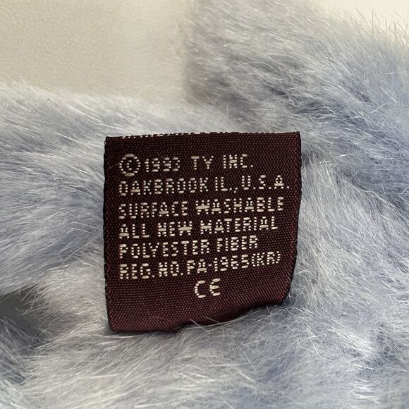 TY Jointed Beanie Babies Easter Bunny Azalea 1993 Purple Rabbit Attic Collection - Picture 4 of 8